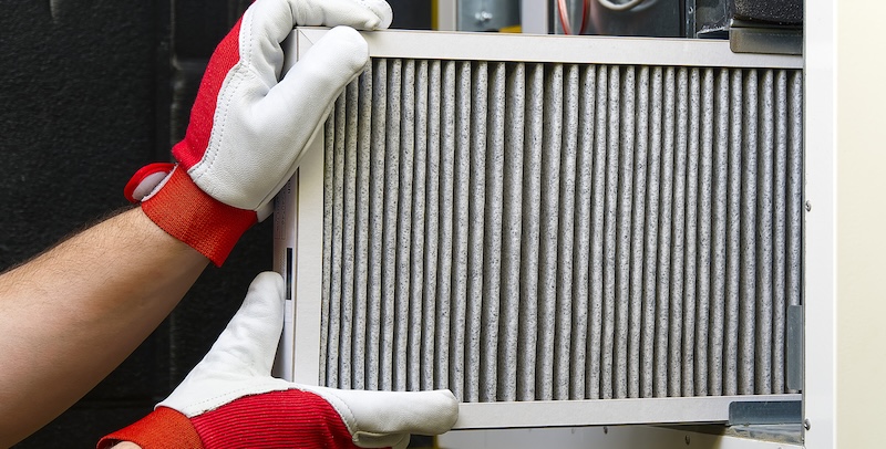 Replacing HVAC air filter