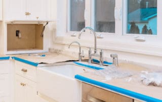 kitchen being remodeled