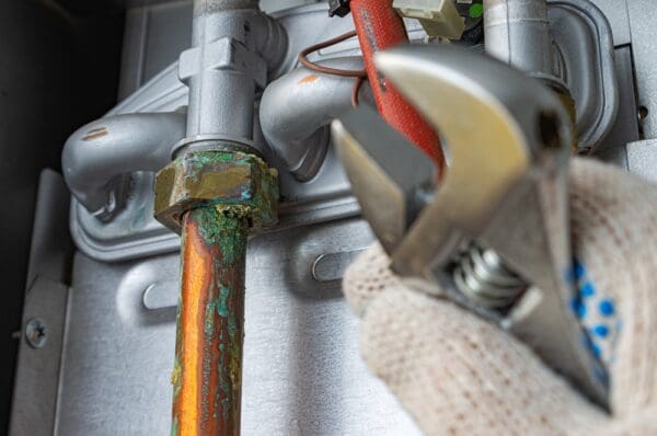 Plumbing appliance fitting corrosion